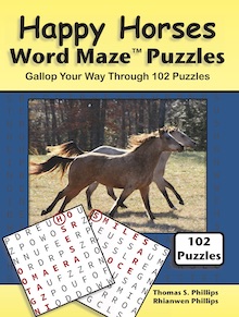 Happy Horses Word Maze Puzzles: Gallop Your Way Through 102 Puzzles